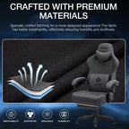 Fauteuil de Gamer de Massage en Tissu Respirant, Chaise de Bureau Ergonomique pour PC avec Repose-pieds et Support Lombaire Réglable