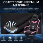 Fauteuil de Gamer de Massage en Tissu Respirant, Chaise de Bureau Ergonomique pour PC avec Repose-pieds et Support Lombaire Réglable