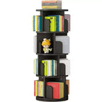 4-Tier Rotating Bookshelf, Waterproof Corner Display Storage Rack