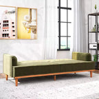 Canapé-lit convertible futon vintage à ressorts hélicoïdaux