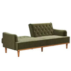 Canapé-lit convertible futon vintage à ressorts hélicoïdaux