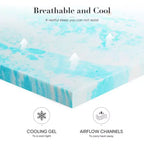 Matelas en mousse à mémoire de forme bleu souple de 3 pouces, taille double. Faites l'expérience du confort ultime avec notre solution de sommeil premium.