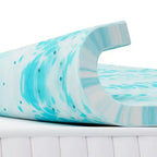 Matelas en mousse à mémoire de forme bleu souple de 3 pouces, taille double. Faites l'expérience du confort ultime avec notre solution de sommeil premium.