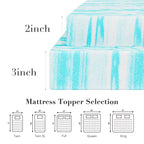 Matelas en mousse à mémoire de forme bleu souple de 3 pouces, taille double. Faites l'expérience du confort ultime avec notre solution de sommeil premium.