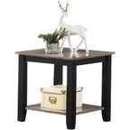 Table d'appoint en bois 1 pièce au look moderne et simple pour salon, canapé - en caoutchouc massif