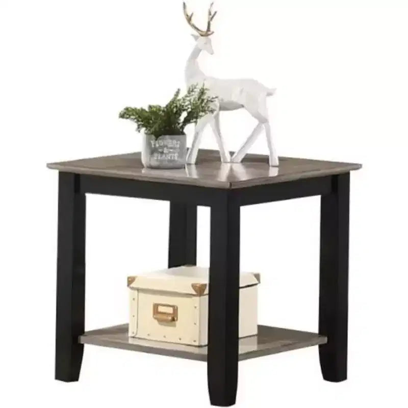 Table d'appoint en bois 1 pièce au look moderne et simple pour salon, canapé - en caoutchouc massif