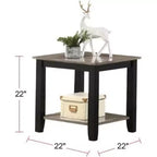 Table d'appoint en bois 1 pièce au look moderne et simple pour salon, canapé - en caoutchouc massif