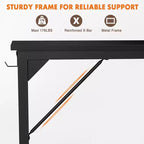 Bureau d'ordinateur de jeu de 63 pouces avec rangement, table PC de style moderne et simple pour la maison, le bureau, pour jeunes étudiants et adultes