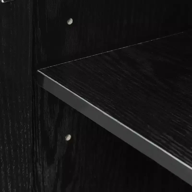 PexFix 62 L x 36 H Armoire de buffet Desserte de cuisine style ferme avec étagères réglables pour cuisine, salle à manger, salon Noir