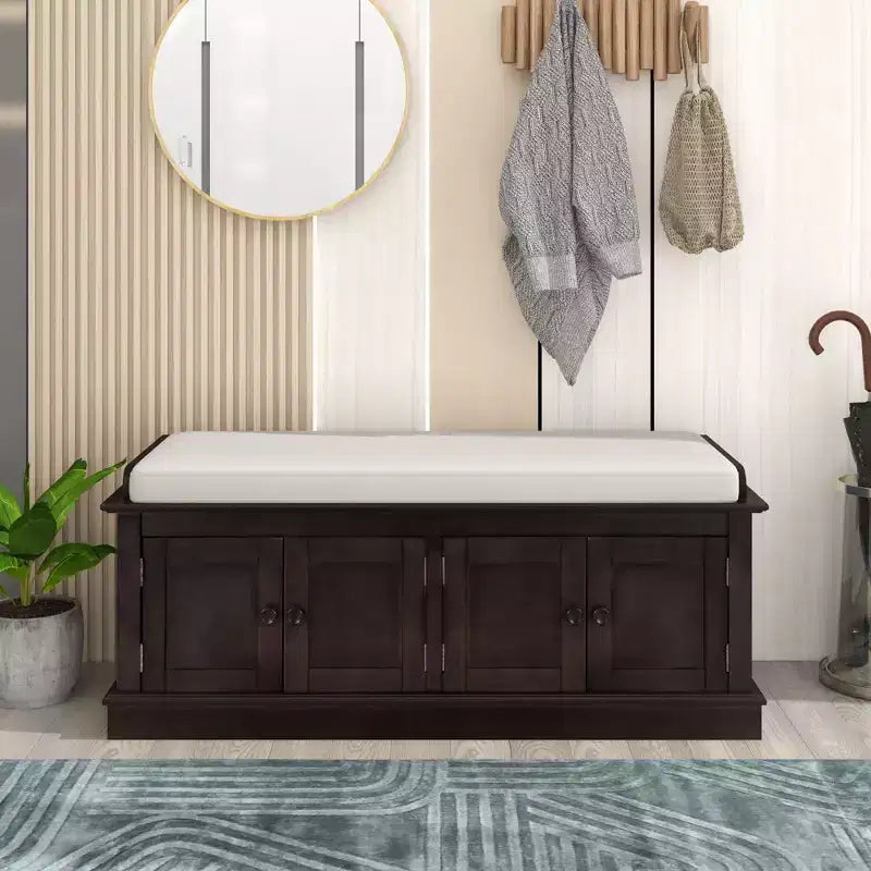 Banc à chaussures Mike Storage de GDFStudio avec portes et étagères réglables