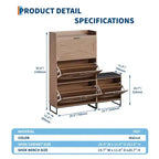 Banc de rangement pour chaussures, banc d'entrée en bois avec 4 tiroirs basculants et siège rembourré, meuble de rangement pour chaussures dissimulé pour couloir et salon