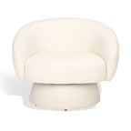 Petryna Boucle Swivel Accent Chair - SFV4822 - Ivory - Safavieh Couture