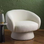 Fauteuil d'appoint pivotant, ivoire (SFV4822)
