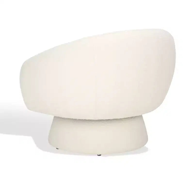Fauteuil d'appoint pivotant Petryna Boucle, ivoire (SFV4822)