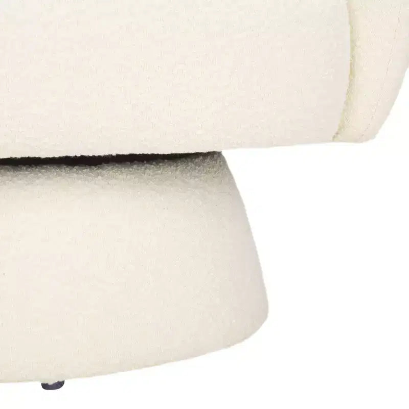 Fauteuil d'appoint pivotant Petryna Boucle, ivoire (SFV4822)