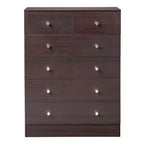Commode 6 tiroirs en panneaux de particules marron, 66 cm (L)