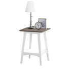 Table d'appoint rectangulaire en bois blanc de 24 po, 1 pièce