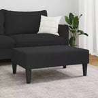 CLIHOME Modern Ottoman Footstool, Velvet Upholstered Pouf Stool for Footrest, Compact Accent Seating for Living Room