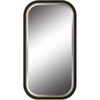 Uttermost Nevaeh Gold Black 23 1/4 x 43 1/4 Rectangular Wall Mirror