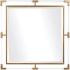 Uttermost Balkan Metallic Gold Leaf 40 Square Wall Mirror