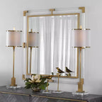Miroir mural carré Metallic Gold Leaf 40 po