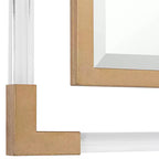 Miroir mural carré Metallic Gold Leaf 40 po