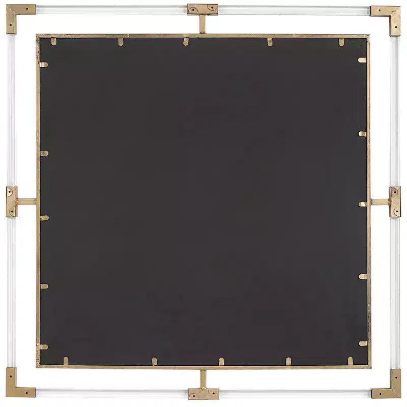 Miroir mural carré Balkan Metallic Gold Leaf 40 po