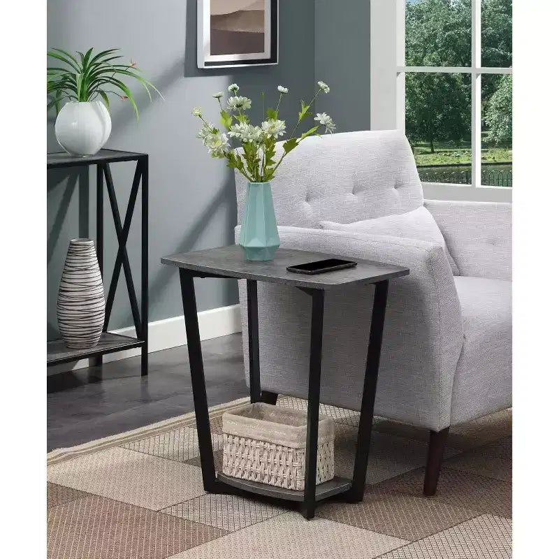 Table d'appoint rectangulaire en métal, 1 pièce