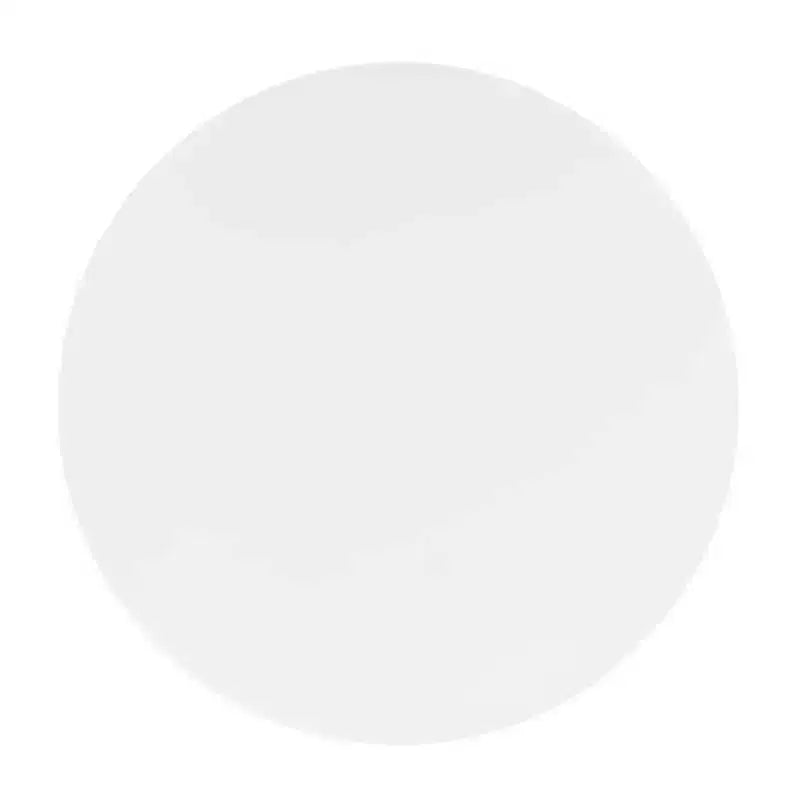 Table à manger ronde en bois 40", piédestal doré, plateau en MDF blanc