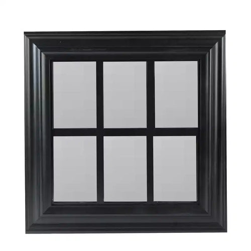 Northlight 17 Black Contemporary Square Windowpane Wall Mirror