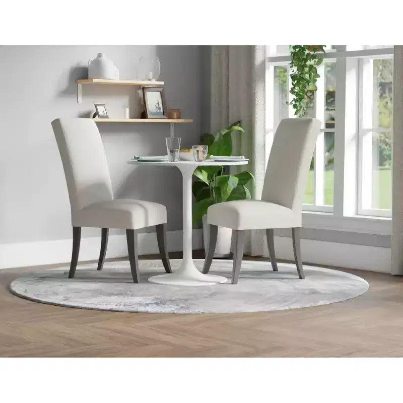 Table à manger ronde Zaha 30", plateau en marbre