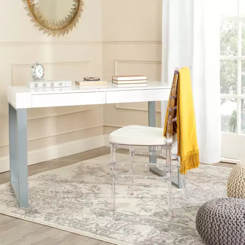 Bureau Barton, blanc/gris (FOX2206)