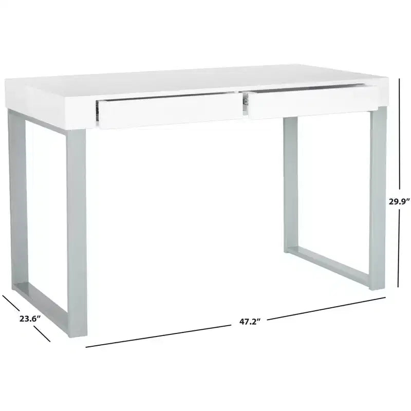 Bureau Barton, blanc/gris (FOX2206)