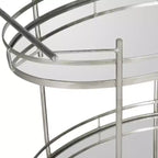 Desserte de bar, argent/miroir