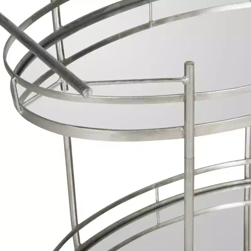 Bar roulant Dante, argent/miroir (FOX2553A)