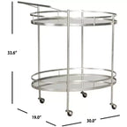 Desserte de bar, argent/miroir