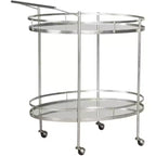 Desserte de bar, argent/miroir