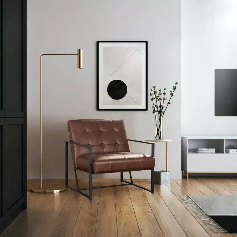 Fauteuil d'appoint en similicuir