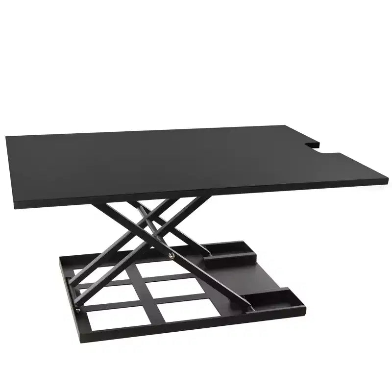 Convertisseur de bureau debout 36" avec réglage pneumatique de la hauteur, noir