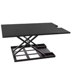 Convertisseur de bureau debout 36" avec réglage pneumatique de la hauteur, noir