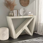 Console rectangulaire moderne 48" avec motifs géométriques
