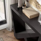 Console rectangulaire moderne 48" avec motifs géométriques