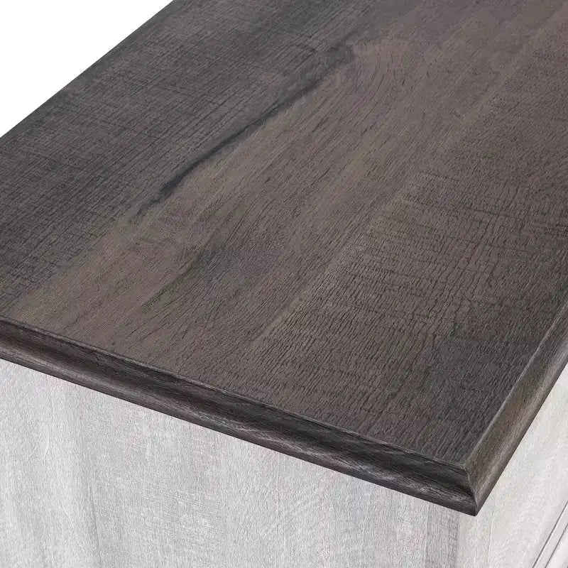 Meuble de bar en bois de 47 po avec poignées en nickel brossé