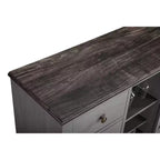 Meuble de bar en bois de 47 po avec poignées en nickel brossé